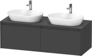 Duravit Ketho.2 Тумба под две раковины с 2-мя ящ. 140x55x45,9h см, цвет: графит мат. K24888B49490000