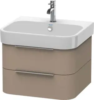Duravit Happy D.2 Тумба под раковину подвесная с 2-мя ящиками 57,5x48x38h см, цвет: лен H2636307575
