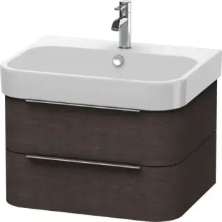 Duravit Happy D.2 Тумба под раковину с 2-мя ящ. 62,5x48x38h см, цвет: дуб темн. браш. H2636407272