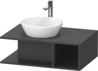 Duravit D-Neo Тумба под раковину подвесная 80x55x26h см, цвет: графит матовый DE492804949