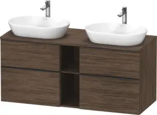 Duravit D-Neo Тумба под две раковины с 4-мя ящ. 140x55x64,4h см, цвет: орех темн. DE4970B2121