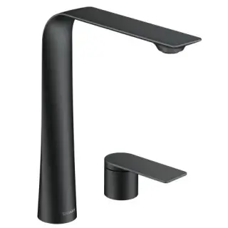 Duravit D.1 Смеситель для раковины, на 2 отв., без донного клапана, цвет: черный мат. D11130002046