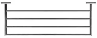 Duravit Karree Полка для полотенец подвесная прямоугольная 66,8x24 см, цвет: хром 0099621000