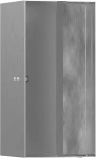 Hansgrohe XtraStoris Rock Полка в нишу встраиваемая 30х14х30h см, с дверью, цвет: нержавеющая сталь 56088800