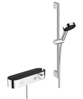 Hansgrohe Pulsify Душевой комплект: термостат, лейка 3 режима, штанга 67 см, шланг, цвет: хром 24260000
