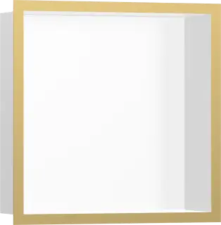 Hansgrohe XtraStoris Полка-короб встраиваемая 30х10х30h см, цвет: белый/золото 56099990