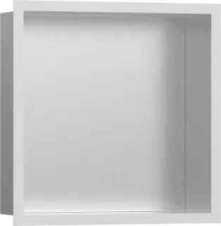 Hansgrohe XtraStoris Полка-короб встраиваемая 30х10х30h см, цвет: нержавеющая сталь/белый 56097700