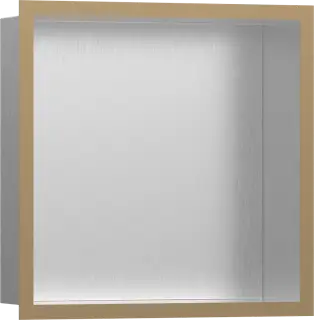 Hansgrohe XtraStoris Полка-короб встраиваемая 30х10х30h см, цвет: нержавеющая сталь/бронза 56097140