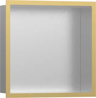 Hansgrohe XtraStoris Полка-короб встраиваемая 30х10х30h см, цвет: нержавеющая сталь/золото 56097990