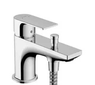 Hansgrohe Rebris E Смеситель на борт ванны однорычажный Monotrou, 2 режима расхода воды, цвет: хром 72437000