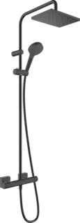 Hansgrohe Vernis Shape Душевая стойка:термостат,верхний душ 23x17см,ручной душ, цвет: матовый черный 26286670