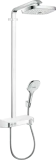 Hansgrohe Raindance Select E Душевая стойка:термостат,верхний душ EcoSmart 30x16см, цвет: хром/белый 27283400