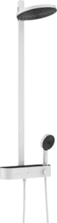 Hansgrohe Pulsify Душевая стойка: термостат, верхний душ 26 см, ручной душ, цвет: матовый белый 24240700