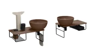 Globo Opi Консоль для раковины подвес. 1 отв. под смеситель справа 65x36x25h см, цвет: черный мат. OP007TBI