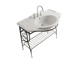 Globo Paestum Консоль для раковины напольная металлическая 103x61x81h см, цвет: состаренный металл PA036