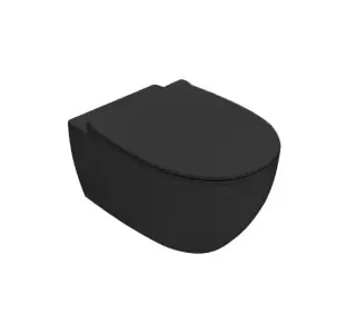 Globo 4All Унитаз подвесной безободковый, с креплением 36x54 см, цвет: черный матовый MDS03AR