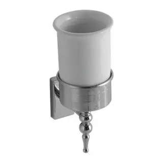 Globo Paestum Стакан для зубных щеток подвесной, с настенным держателем, керамический, цвет: хром PABC40