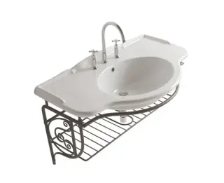 Globo Paestum Консоль для раковины подвесная металлическая 103x61x56h см, цвет: состаренный металл PA037