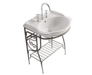 Globo Paestum Консоль для раковины подвесная металлическая 69x56x81h см, цвет: состаренный металл PA034