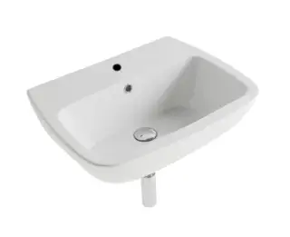 Globo Daily Раковина подвесная 61x48 см, с переливом и креплением, без д/к, цвет: белый глянцевый DA060BI