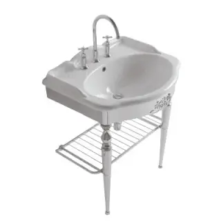 Globo Paestum Консоль для раковины напольная металлическая 57x52x82h см, цвет: хром PATC57