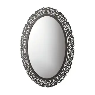 Globo Paestum Зеркало 71x95 см, подвесное, в металлической раме, цвет: состаренный металл PASR38