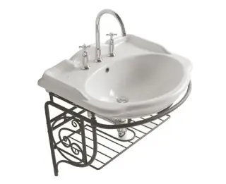 Globo Paestum Консоль для раковины подвесная металлическая 69x57x56h см, цвет: состаренный металл PA035