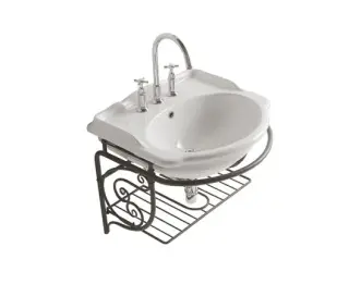 Globo Paestum Консоль для раковины подвесная металлическая 61x54x48h см, цвет: состаренный металл PA128