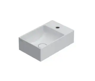 Globo Genesis Раковина накладная/подвесная 40x25 см, с креплением, без д/к, цвет: белый глянцевый B6R40BI