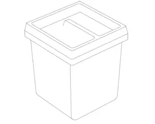 Globo Opi Мусорное ведро с крышкой 17x17 см, цвет: серый OP005CAR