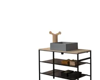 Globo Opi Консоль для раковины напольная металич. прямоугольная 100x50x76h см, цвет: черный матовый OP033SAR