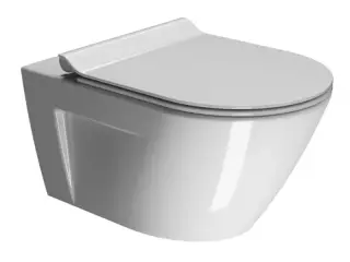 GSI Norm Унитаз подвесной 55x36 см безободковый, смыв swirlflush, цвет: белый глянцевый 861511