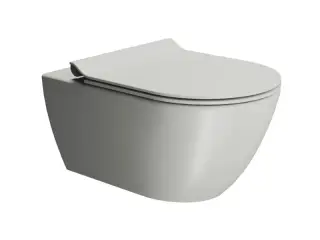 GSI Pura Унитаз подвесной 55x36 см безободковый, смыв swirlflush, цвет: cenere opaco 881517