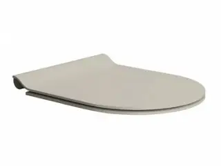 GSI Pura Крышка-сиденье тонкое для унитаза с микролифтом, крепление хром, цвет: creta opaco MS86CSN08