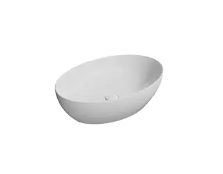 GSI Pura Раковина чаша 60x42x16h см, без перелива, без д/к, цвет: белый матовый 884209