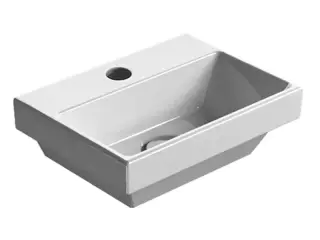 GSI Norm Раковина подвесная/встраиваемая 35x26 см, 1 отверстие, без перелива, цвет: белый глянцевый 8650111