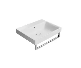 GSI Nubes Раковина подвесная/накладная 60x50 см, 1 отверстие, с переливом, цвет: белый матовый 9631109