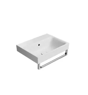 GSI Nubes Раковина подвесная/накладная 50x40 см, 1 отверстие, с переливом, цвет: белый матовый 9682109