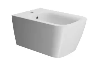 GSI Nubes Биде подвесное с 1 отверстием под смеситель и переливом, без крепежа, цвет: белый матовый 9665109