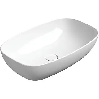GSI Nubes Раковина чаша 60x38x16h см, без перелива, без д/к, цвет: белый глянцевый 978311