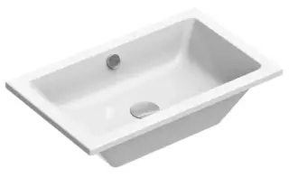 GSI Kube X Раковина встраиваемая сверху 60x37 см, с переливом, без д/к, цвет: белый глянцевый 895311