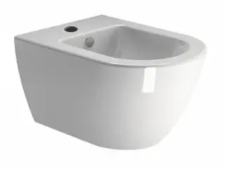 GSI Pura Биде подвесное с 1 отверстием под смеситель и переливом, без крепежа, цвет: белый глянцевый 8865111