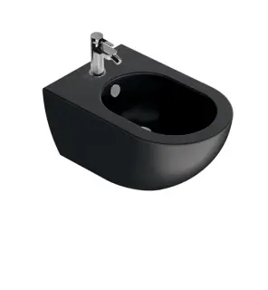 Catalano Sfera Биде подвесное 35x54 см, 1 отв, с переливом, покрытие Cataglaze, цвет: черный матовый 1BSF54NS
