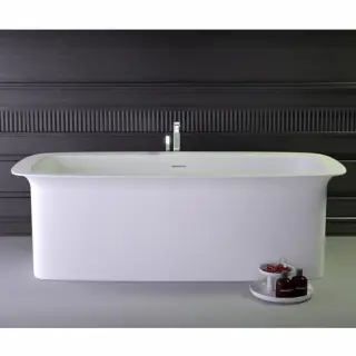 Knief Glam Ванна из K-Stone отдельностоящая 170х80 cм, со сливом-переливом, цвет: белый матовый 0600-081-01