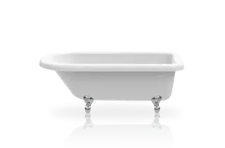 Knief Roll Top Ванна из Acrylic отдельностоящая 170x70 см, на ножках хром, цвет: белый 0100-066-01