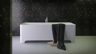 Knief Feel Ванна из K-Stone отдельностоящая 180х80 см, со сливом, цвет: белый матовый 0600-021-01 bi matt