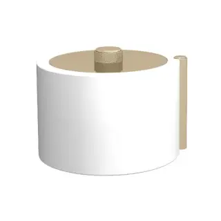 Bertocci Easy Контейнер с крышкой из композита, цвет белый матовый хром отделка 130 2932 0000