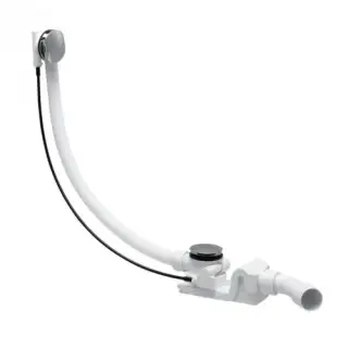 Laufen Alessi One Слив-перелив полуавтомат для ванны, цвет: белый/хром 2.9445.7.000.000.1