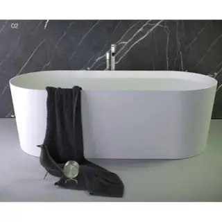 Knief Pearl Ванна из K-Stone отдельностоящая 172x81 см, со сливом-переливом, цвет: белый матовый 0600-052-01