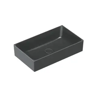 Catalano Zero Раковина чаша 60x35x13h см, без перелива, покрытие Cataglaze, цвет: черный матовый 0222600022